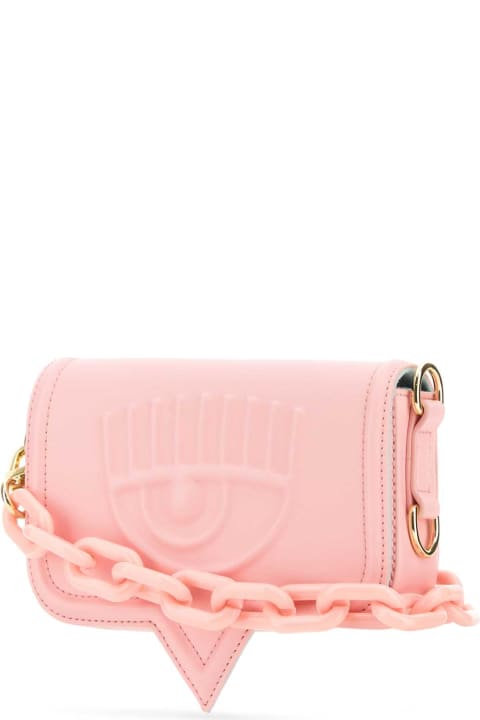 Chiara Ferragni Clutches for Women Chiara Ferragni Pink Synthetic Leather Small Eyelike Crossbody Bag