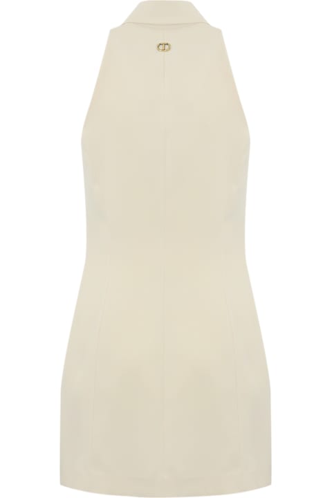 Homeware TwinSet Fluid Crepe Tunic With Buttons