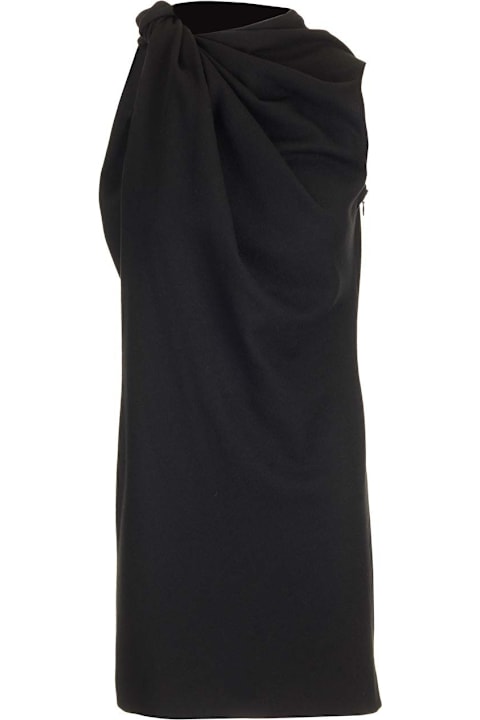 Alexander McQueen Dresses for Women Alexander McQueen Black Wool Crepe Mini Dress