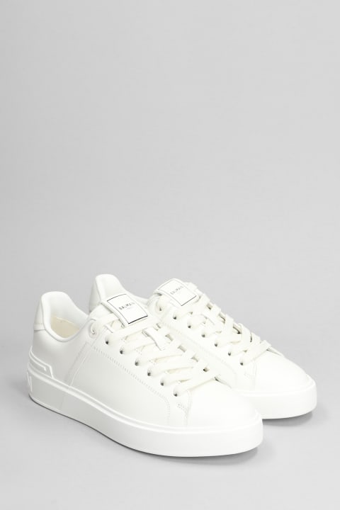 ウィメンズ Balmainのスニーカー Balmain B Court Sneakers In White Leather