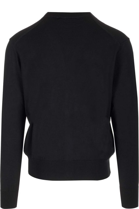 Ami Alexandre Mattiussi Sweaters for Men Ami Alexandre Mattiussi Black Wool Cardigan