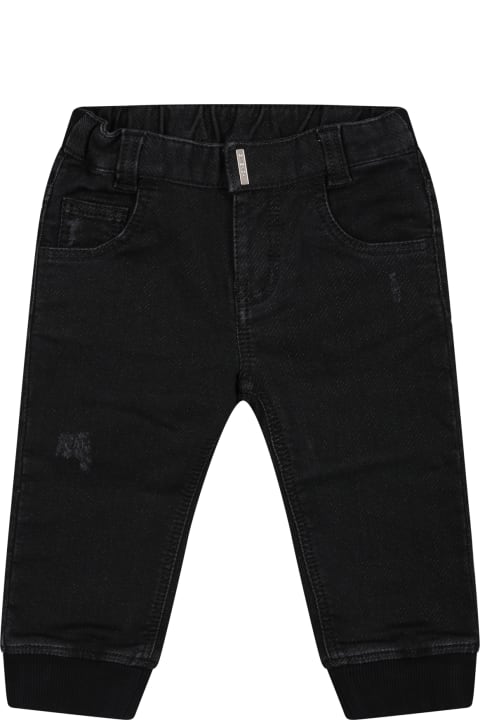 Black Jeans For Baby Boy With Logo