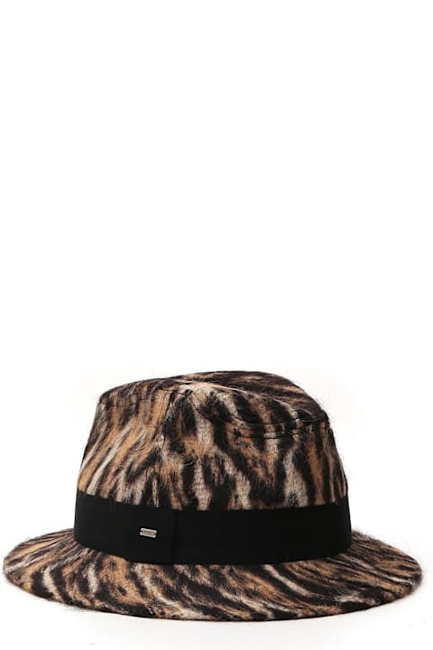 【送料&関税込】Saint Laurent Animal Print Fedora Hat Saint Laurent Animal Print Fedora Hat | italist