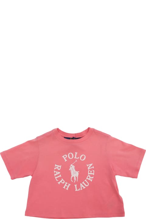 Polo Ralph Lauren for Kids Polo Ralph Lauren Pink Cropped T-shirt