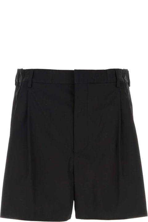 Prada Clothing for Men Prada Black Poplin Bermuda Shorts