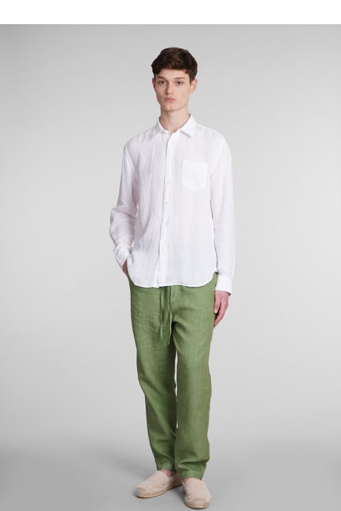 120% Lino Shirts for Men 120% Lino Shirt In White Linen
