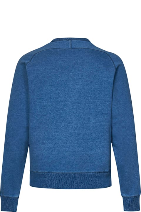 Tom Ford سترات صوف وبدل رياضية لـ القسم الرجالي Tom Ford Jersey Ribbed Crewneck Sweatshirt