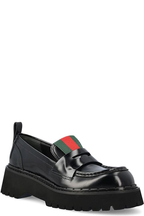 ウィメンズ シューズのセール Gucci Web Detailed Loafers