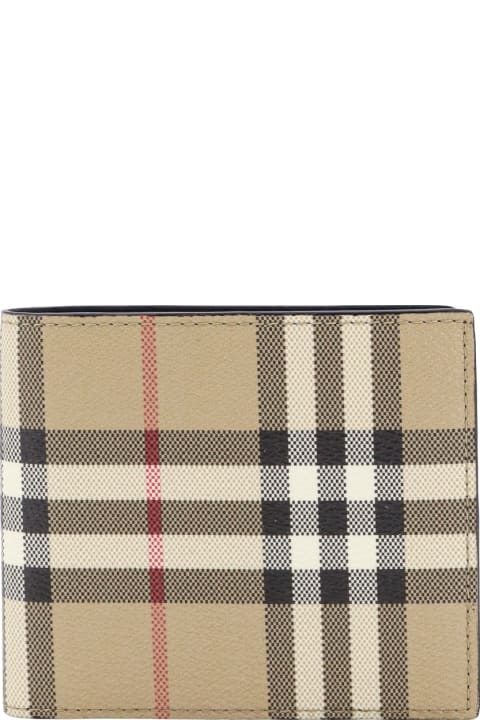 Wallets for Men Burberry Check Wallet