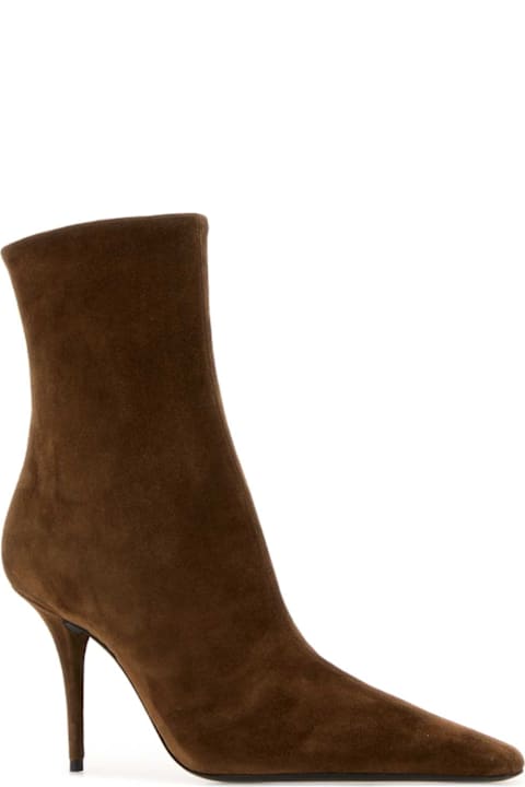 Homeware Saint Laurent Brown Suede Ashley Ankle Boots
