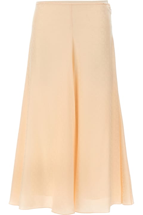 Skirts for Women Fendi Ff Silk Skirt