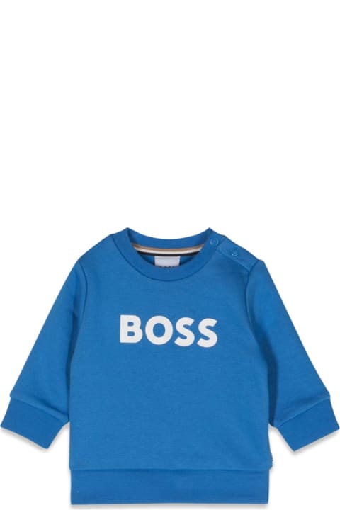 ベビーボーイズ Hugo Bossのニットウェア＆スウェットシャツ Hugo Boss Logo Crewneck Sweatshirt