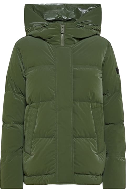 Peuterey Clothing for Women Peuterey Anish Short Down Jacket In Green Matt Nylon