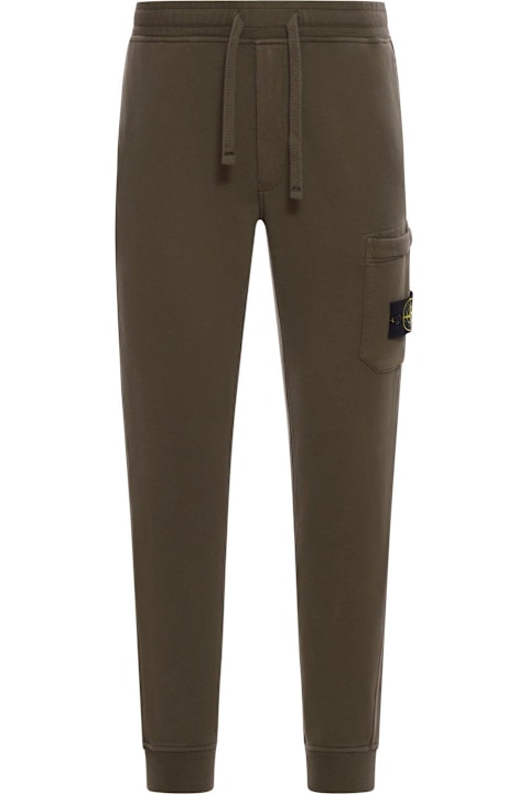 Pants for Men Stone Island Logo Patch Drawstring Trousers