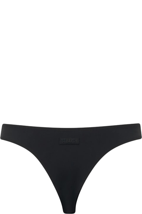Fashion for Kids MC2 Saint Barth Woman Black Cheeky Swim Briefs Naomi