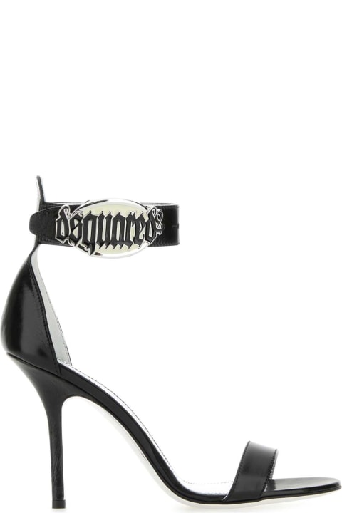 Fashion for Women Dsquared2 Black Leather Sandals