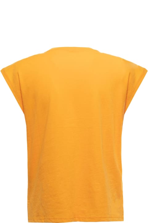 Frame Woman's Le High Muscle Orange Cotton T-shirt