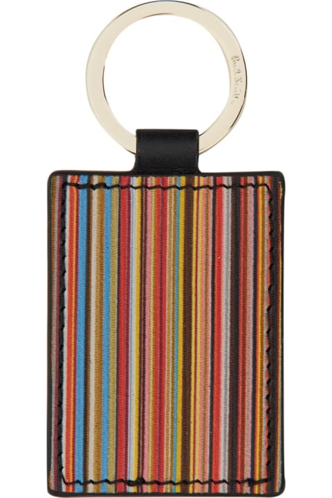 Keyrings for Men Paul Smith Leather Keychain