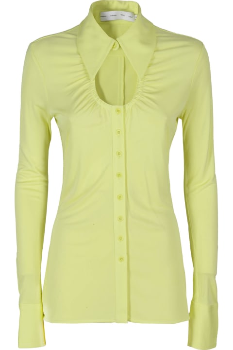 Fashion for Women Proenza Schouler White Label Long Sleeve Jersey Button Top