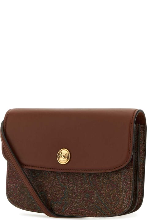 Fashion for Women Etro Multicolor Canvas And Leather Small Essential Crossbody Bag