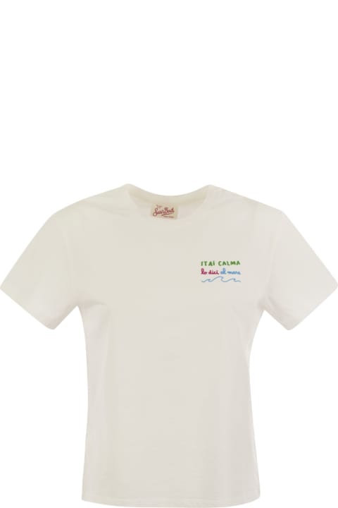 MC2 Saint Barth for Women MC2 Saint Barth Emilie - T-shirt With Embroidery On Chest T-Shirt