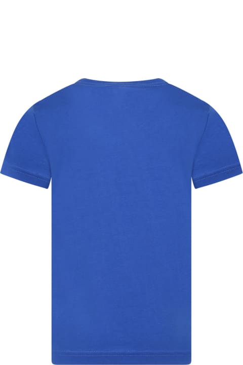 Nike for Kids Nike Blue T-shirt For Kids Iconic Swoosh