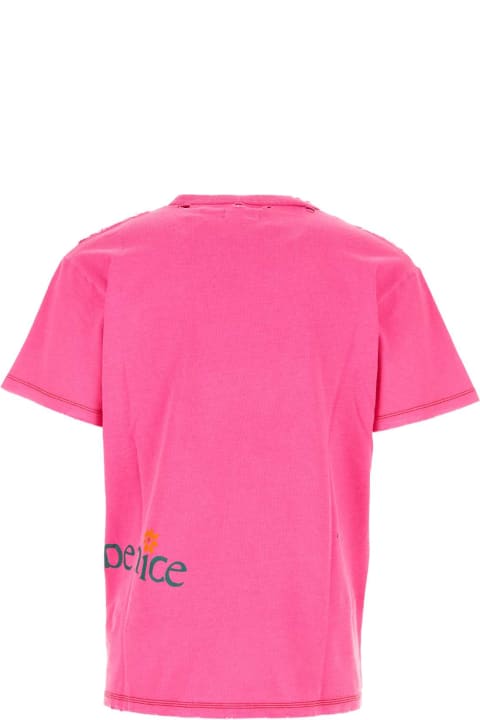 ERL for Men ERL Fluo Pink Cotton Blend T-shirt