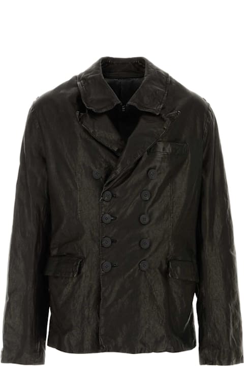 Yohji Yamamoto for Men Yohji Yamamoto Slate Leather Jacket