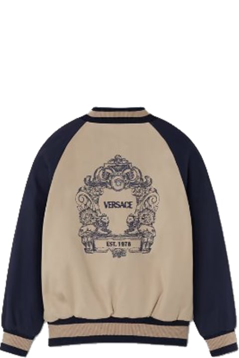 Versace Coats & Jackets for Boys Versace Versace Logo Kids Bomber Jacket