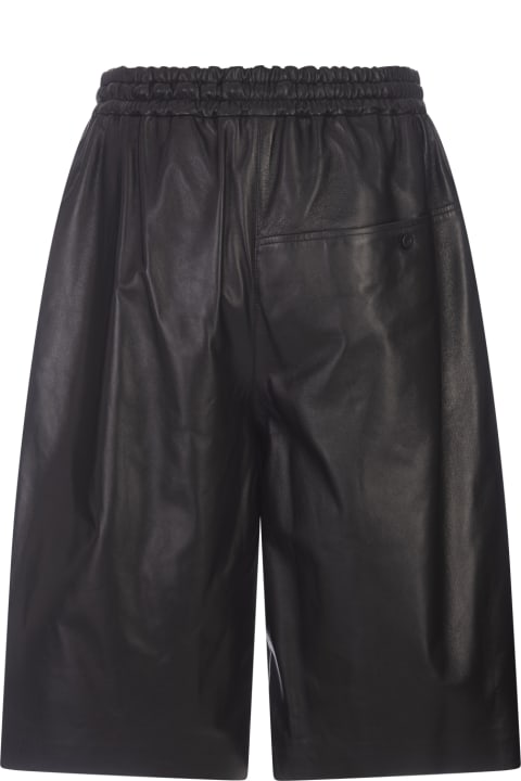 Clothing for Women Jil Sander Black Leather Shorts