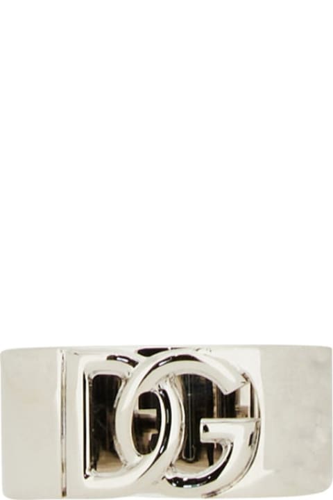 Dolce & Gabbana Jewelry for Men Dolce & Gabbana Cut-out Logo Ring