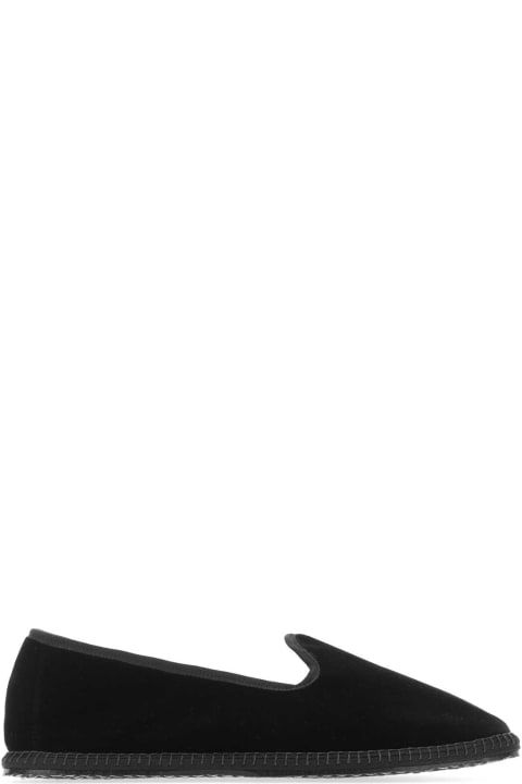 Vibi Venezia Loafers & Boat Shoes for Men Vibi Venezia Black Velvet Nero Ballerinas