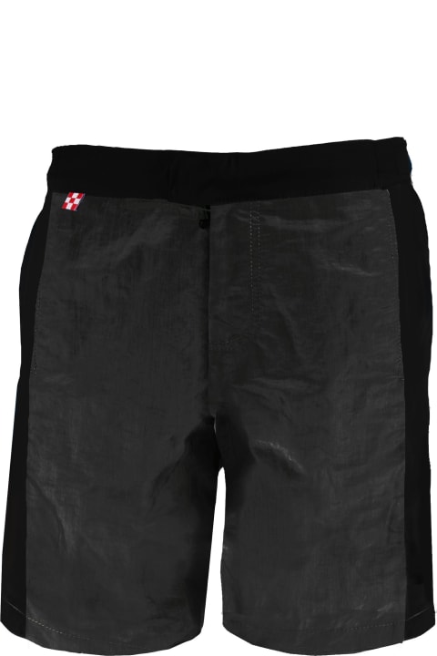 Homeware MC2 Saint Barth Check Swim Shorts With Contrast Lateral Band