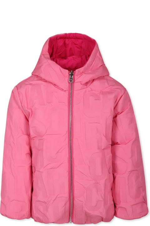 أدوات منزلية Marc Jacobs Fuchsia Reversible Down Jacket For Girl With Logo