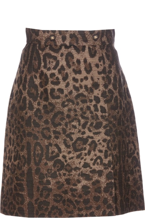 Skirts for Women Dolce & Gabbana Printed Leo Skirt