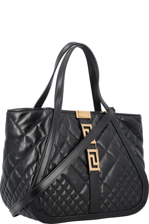 Versace Totes for Women Versace Small Tote Quilted Leather