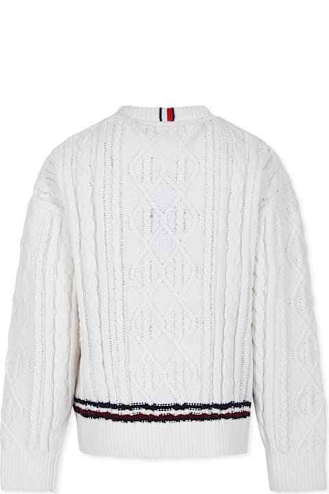 أدوات منزلية Tommy Hilfiger Ivory Sweater For Boy
