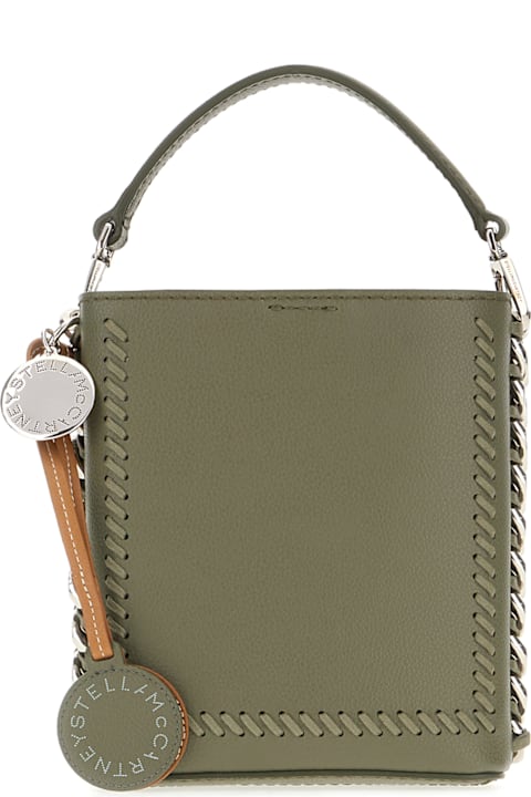 Stella McCartney for Women Stella McCartney Sage Green Mirum Frayme Bucket Bag