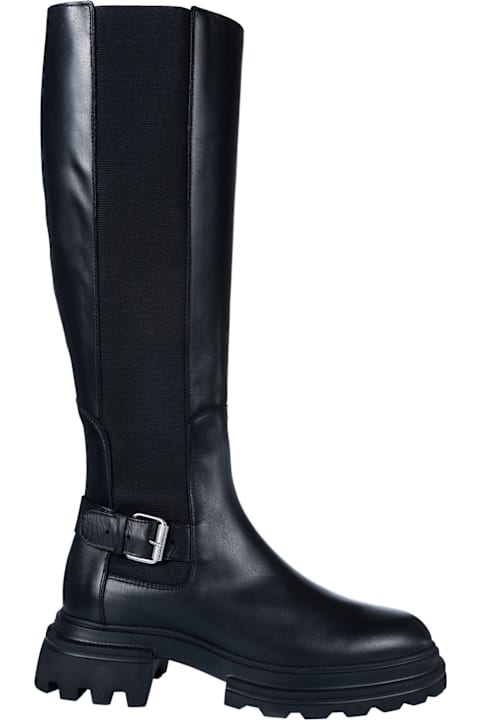 Hogan Boots for Women Hogan B999 Side Stretch Long Boots