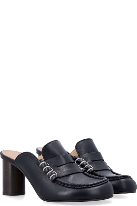 J.W. Anderson Jw Anderson Black Heeled Loafer Mule