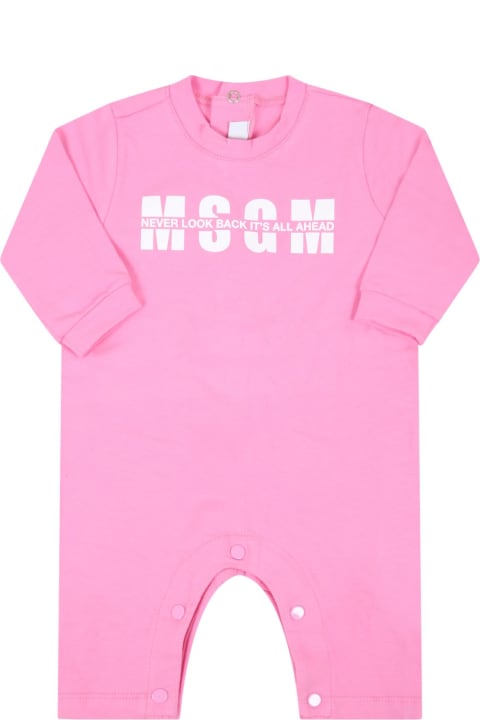 ベビーボーイズのセール MSGM Pink Set For Babygirl With Logo