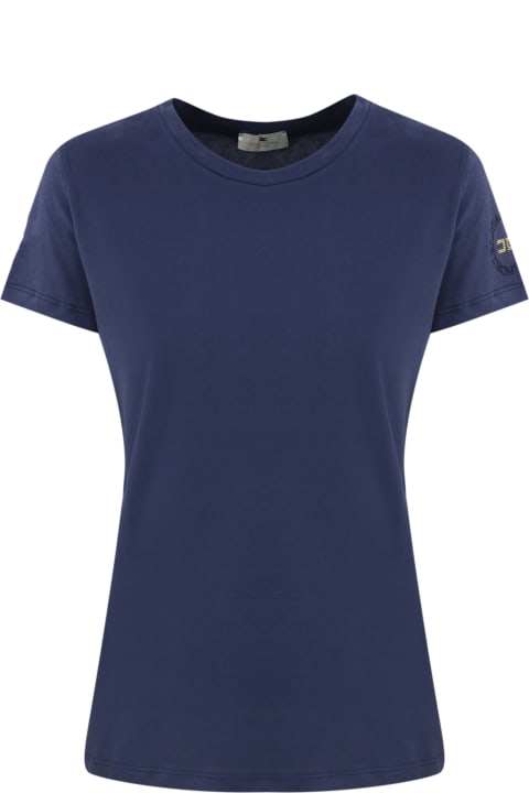 Elisabetta Franchi Topwear for Women Elisabetta Franchi Jersey T-shirt With Logo On The Sleeve