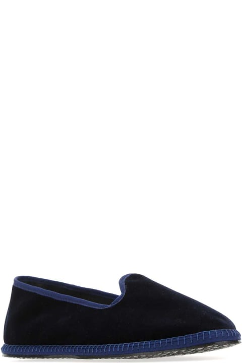 Vibi Venezia Loafers & Boat Shoes for Men Vibi Venezia Midnight Blue Velvet Blu Ballerinas