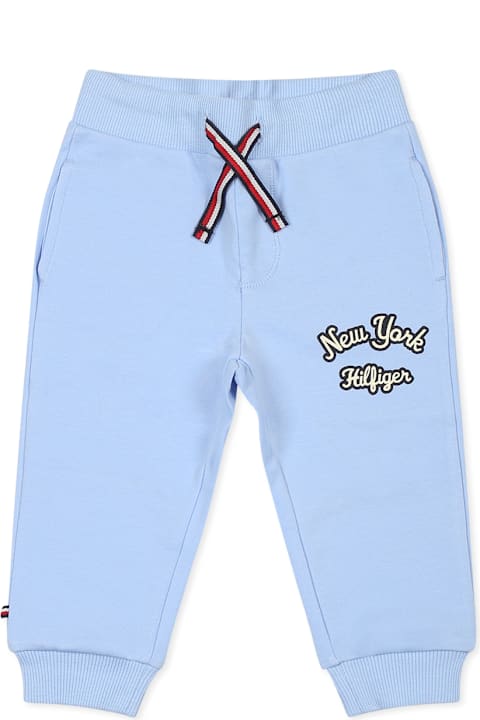 Tommy Hilfiger for Kids Tommy Hilfiger Light Blue Trousers For Baby Boy