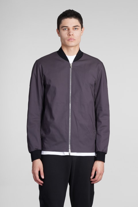 Bomber In Grey Cotton