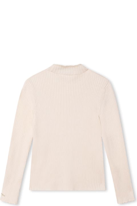 Chloé Sweaters & Sweatshirts for Boys Chloé Ivory Ribbed Knitted Pullover
