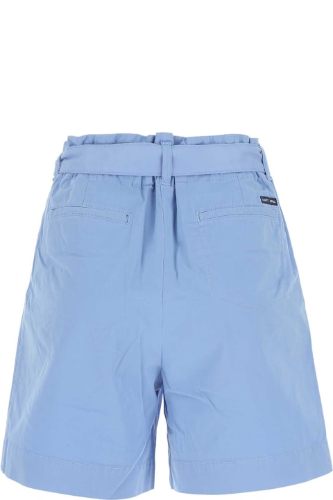 Saint James Pants & Shorts for Women Saint James Light-blue Stretch Cotton Linda Bermuda Shorts