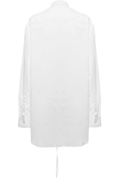 Ann Demeulemeester Topwear for Women Ann Demeulemeester Anne Demeulemeester White Cotton Woman's Poplin Shirt