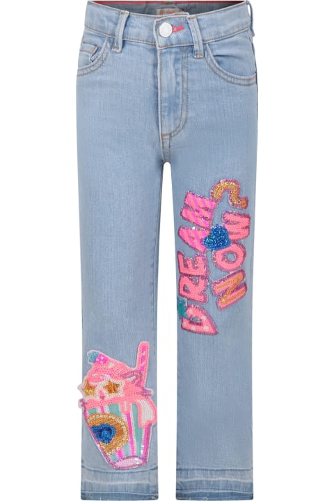 Homeware Billieblush Denim Jeans For Girl With Sequin Patches