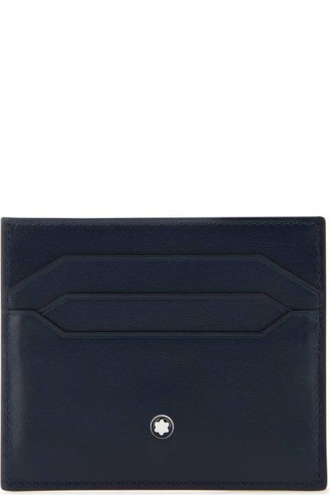 Montblanc Accessories for Women Montblanc Blue Leather Cardholder